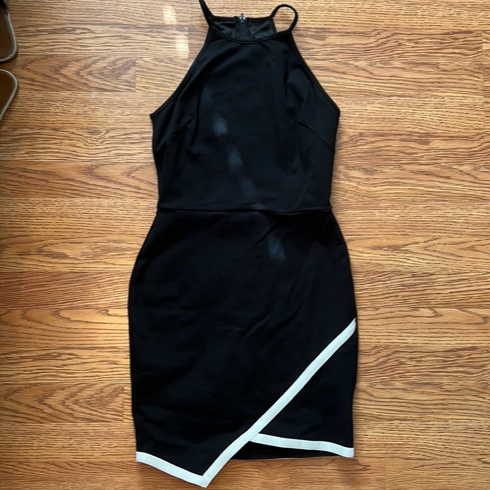 Lulus black halter party dress